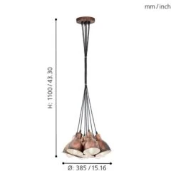 EGLO Suspension Priddy -Eglo 1000032346 200623 10014000023 SKETCH DETAILS P000000001000032346 sketch