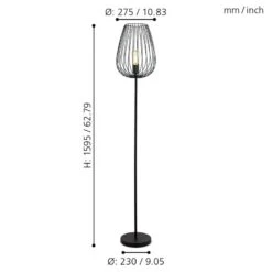 EGLO Lampadaire Newtown -Eglo 1000130553 210610 06201300090 DETAILS P000000001000130553