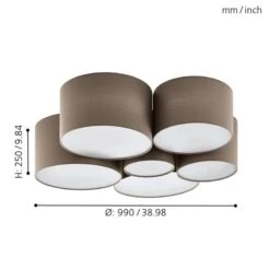 EGLO Plafonnier Pastore 7 EGLO Plafonnier Pastore -Eglo 1000196135 200623 10015000344 SKETCH DETAILS P000000001000196135 sketch