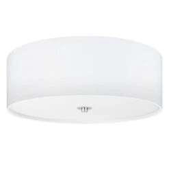 EGLO Plafonnier Pasteri -Eglo deckenleuchte pasteri ii webstoff glas 3 flammig weiss 4977932
