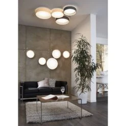 EGLO Plafonnier LED Palomaro -Eglo led deckenleuchte palomaro webstoff kunststoff 1 flammig 32 matt blaugrau 4976624