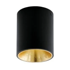 EGLO Plafonnier LED Polasso V -Eglo led deckenleuchte polasso v aluminium kunststoff 1 flammig schwarz gold 4234560