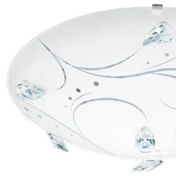 EGLO Plafonnier LED Sorrenta -Eglo led deckenleuchte sorrenta glas stahl 1 flammig 4577060