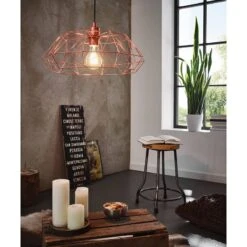 EGLO Suspension Carlton IV -Eglo pendelleuchte carlton iv stahl 1 flammig kupfer schwarz 4975800