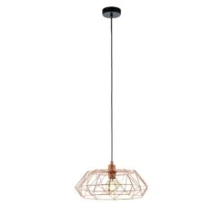 EGLO Suspension Carlton IV -Eglo pendelleuchte carlton iv stahl 1 flammig kupfer schwarz 4975804