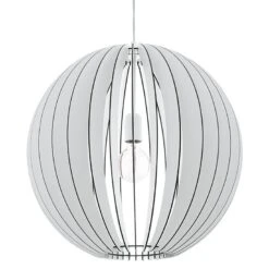 EGLO Suspension Cossano -Eglo pendelleuchte cossano ahorn massiv stahl 1 flammig 50 weiss 4572888