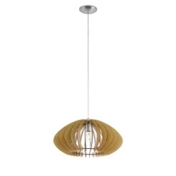 EGLO Suspension Cossano VII -Eglo pendelleuchte cossano vii holz stahl 1 flammig 4978148