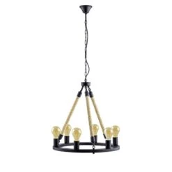 EGLO Suspension Findlay -Eglo pendelleuchte findlay stahl 6 flammig 4975908