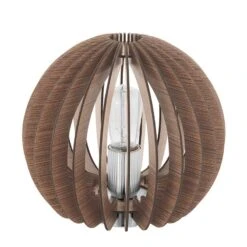 EGLO Lampe Cossano -Eglo tischleuchte cossano holz stahl 1 flammig 4977984