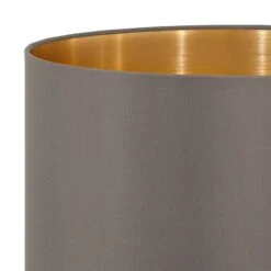 EGLO Lampe Maserlo I -Eglo tischleuchte maserlo i webstoff stahl 1 flammig matt basalt 4975216